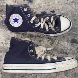 Blue converse high tops